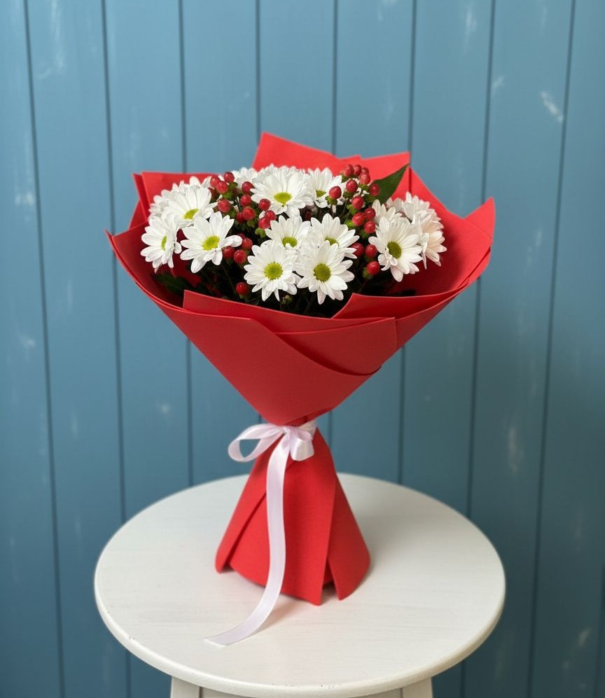 Букет цветов из: Хризантемы в Романовке