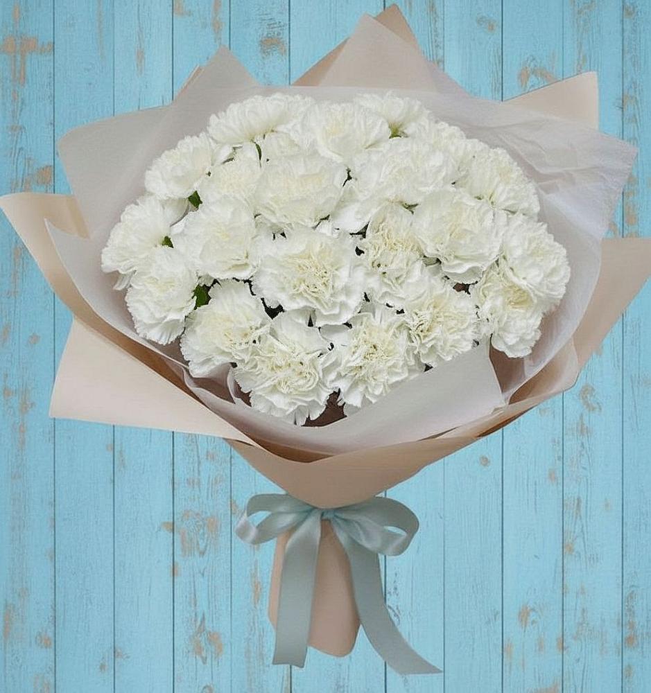 Букет цветов из: Гвоздики в Романовке