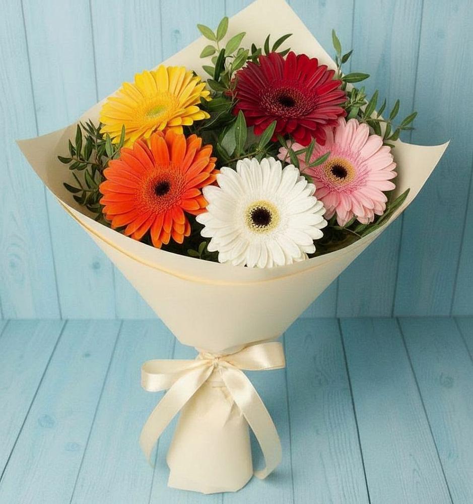 Букет цветов из: Герберы в Романовке