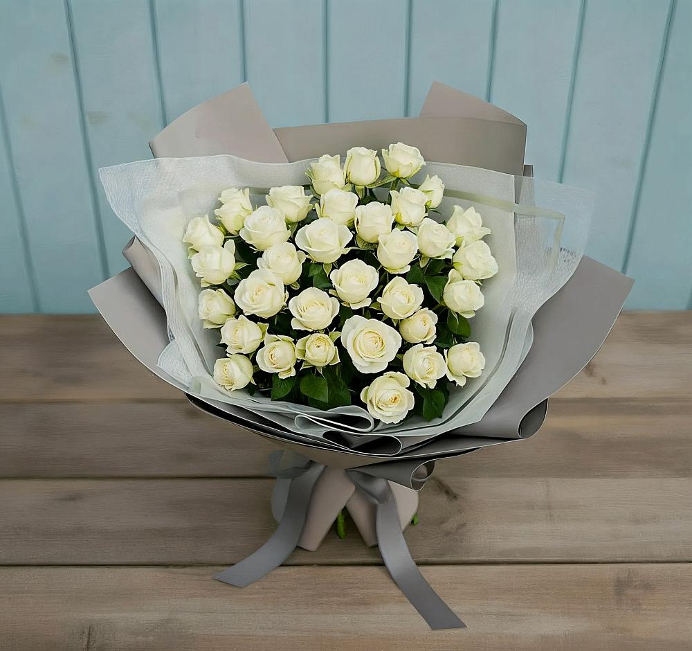 Букет Белоснежная нежность в Романовке