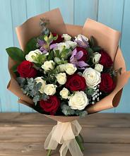 Букет цветов из:  Розы и Альстромерии #REPLACE_PRED# Романовке