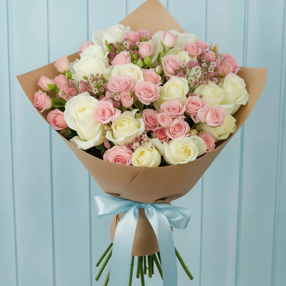 Букет цветов из: Розы в Романовке