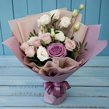Букет цветов из:  Розы и Лизиантусы #REPLACE_PRED# Романовке