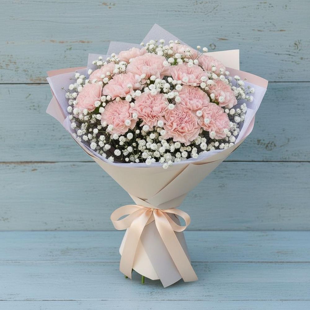 Букет цветов из: Гвоздики в Романовке