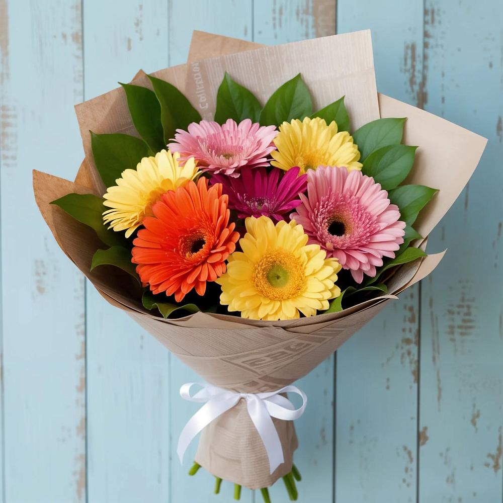 Букет цветов из: Герберы в Романовке