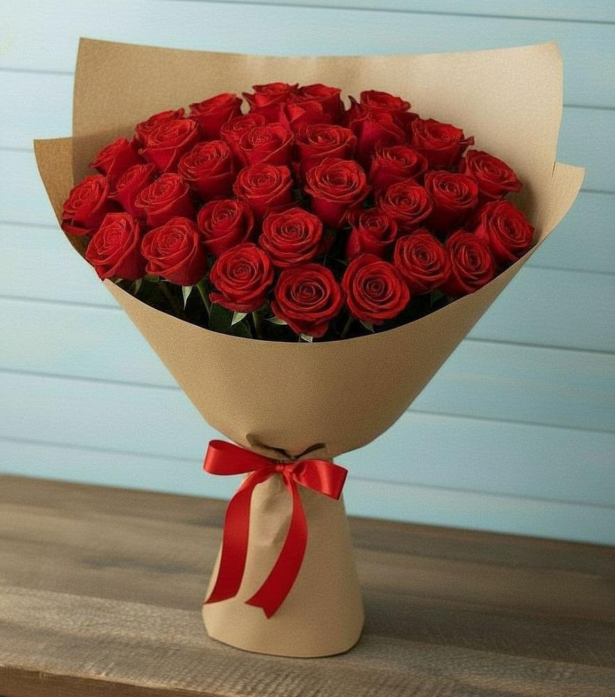 Букет Красные розы Милано в Романовке