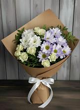 Букет цветов из:  Хризантемы и Розы в Романовке