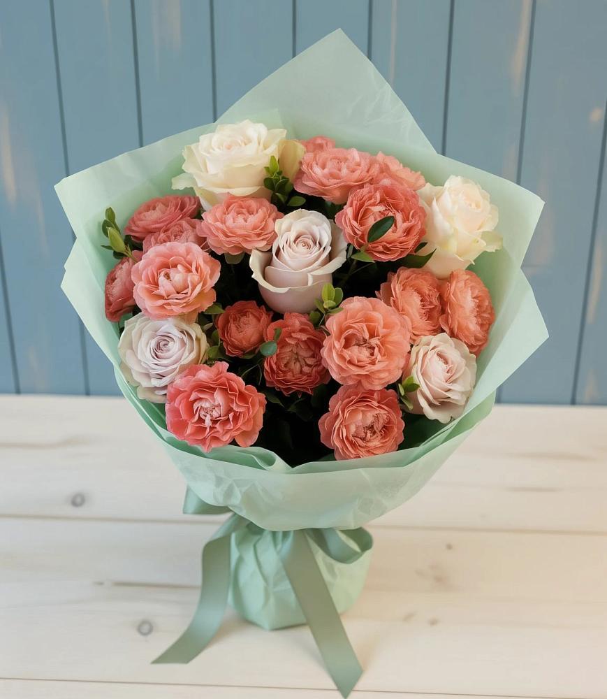 Букет цветов из: Розы в Романовке