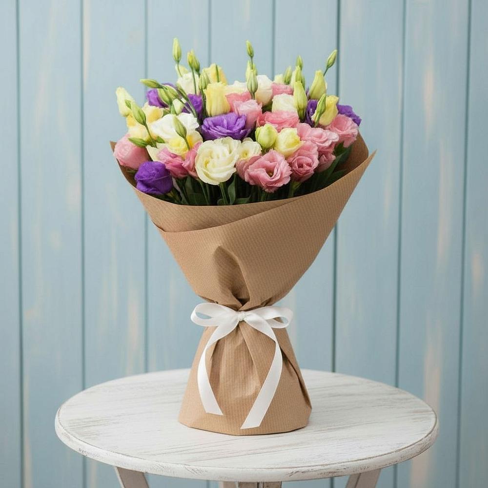 Букет цветов из: Лизиантусы в Романовке