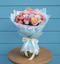 Букет цветов из:  Хризантемы и Розы в Романовке