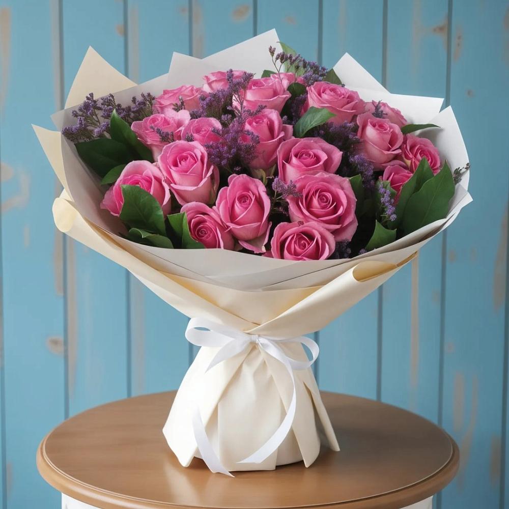 Букет цветов из: Розы в Романовке