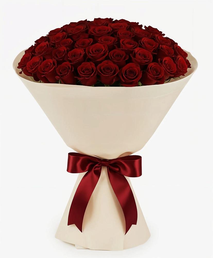 Букет 101 Бордовая роза Блэк Бакарра в Романовке