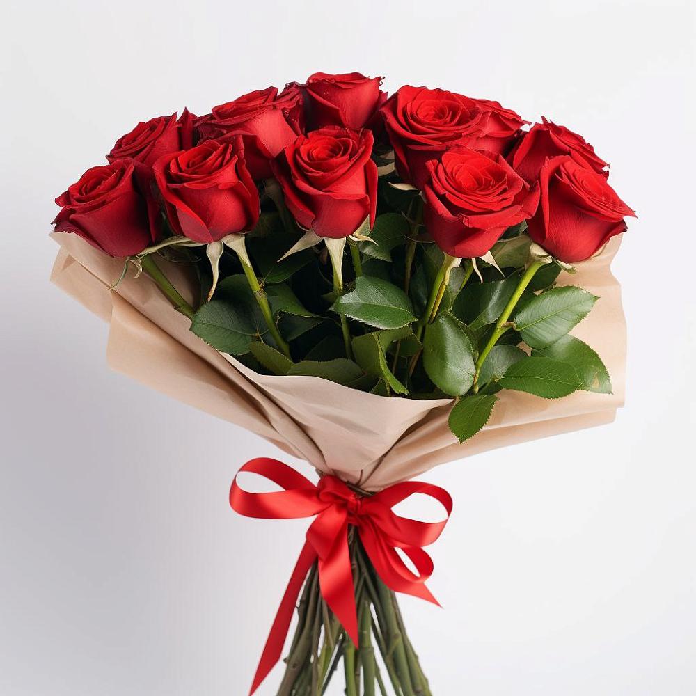 Букет 11 Красных роз Эдлесс Лав в Романовке